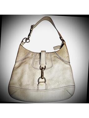 Coach Vintage Cream 2000’s Hamptons Hobo Shoulder Bag [COPY]